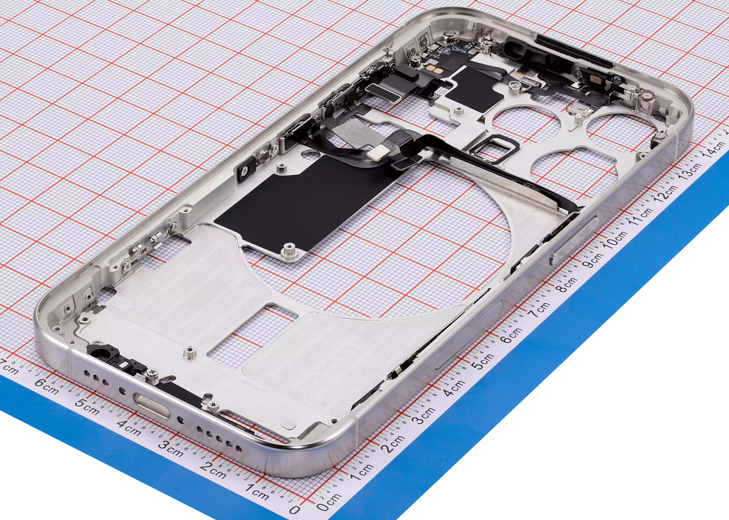 Original Apple-Ausbau B gebraucht – iPhone 15 Pro US Version Rahmen Weiß