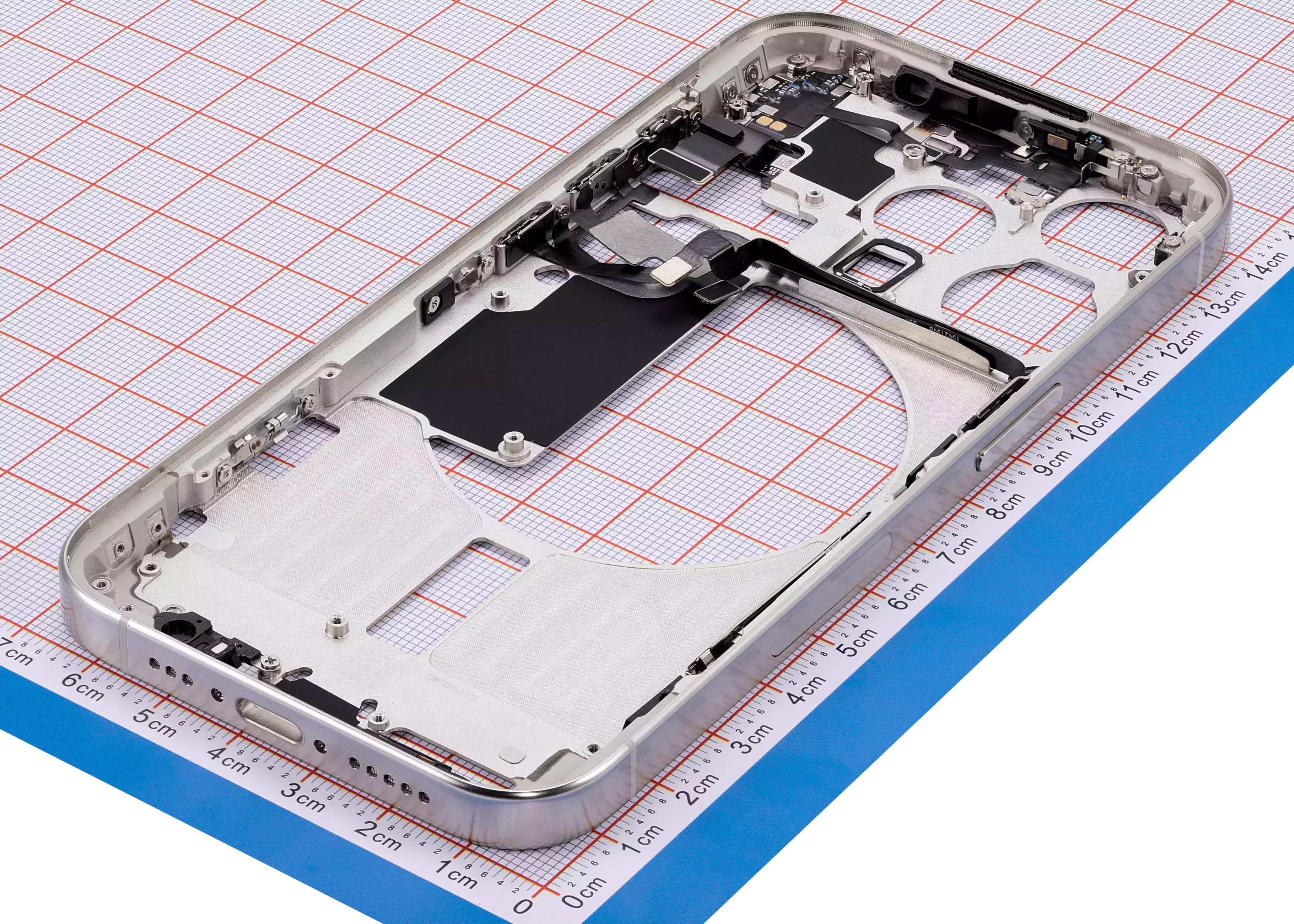 Original Apple-Ausbau B gebraucht – iPhone 15 Pro US Version Rahmen Weiß