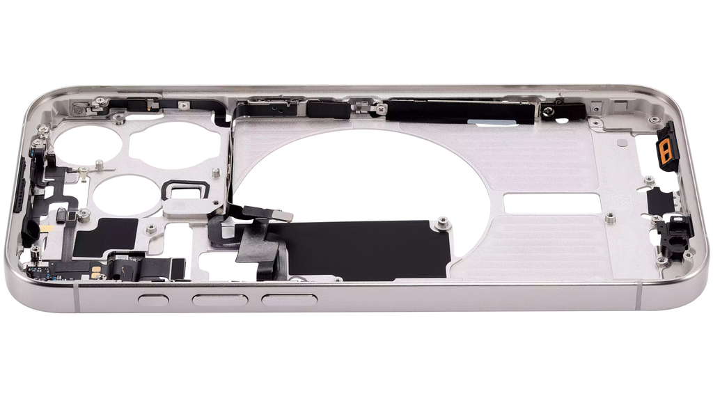 Original Apple-Ausbau B gebraucht – iPhone 15 Pro US Version Rahmen Weiß