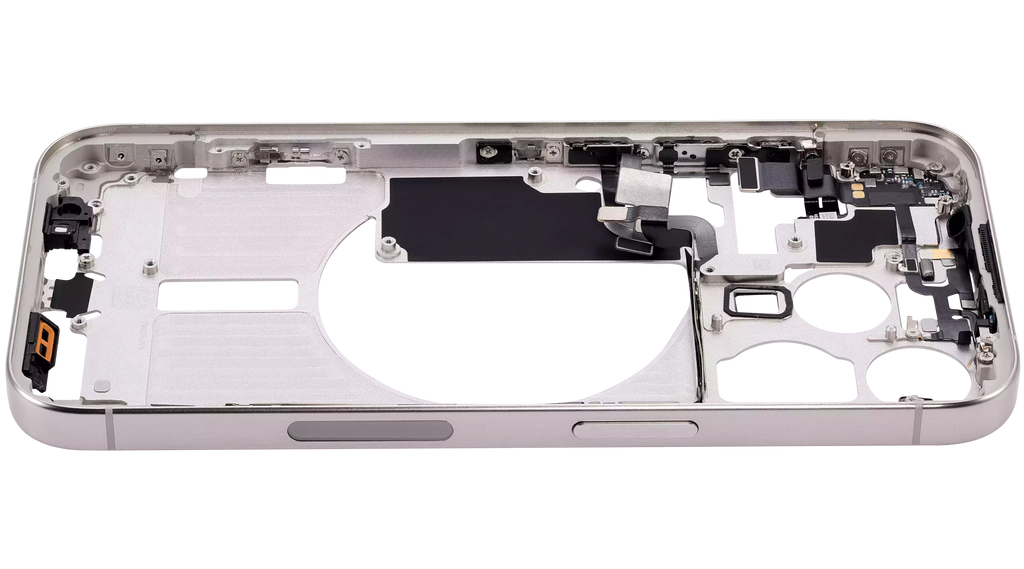Original Apple-Ausbau B gebraucht – iPhone 15 Pro US Version Rahmen Weiß