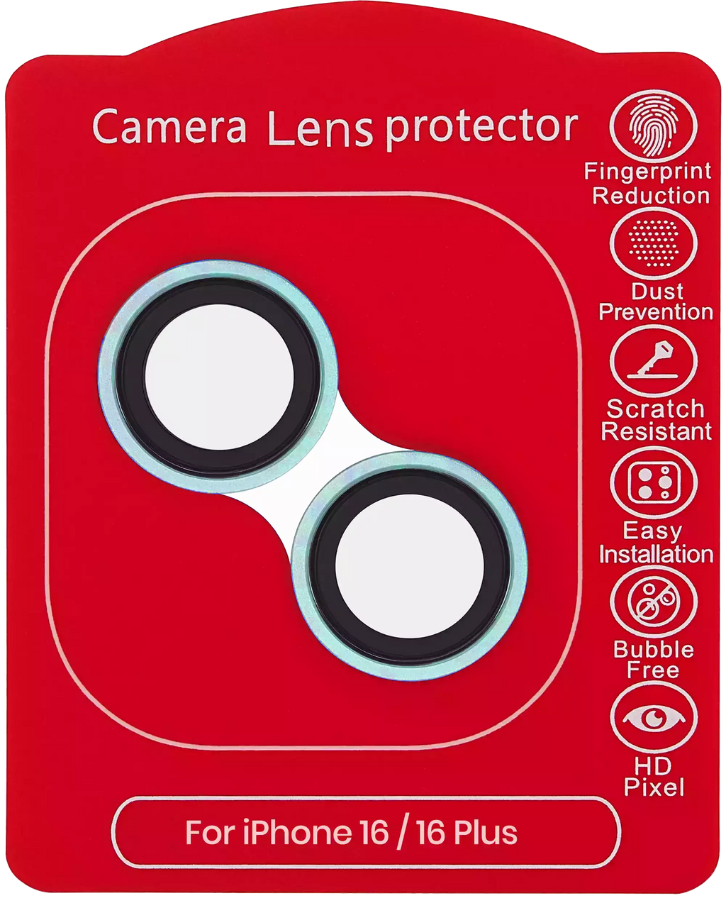 Casper Camera Lens Protector for iPhone 16 / 16 Plus (Teal)