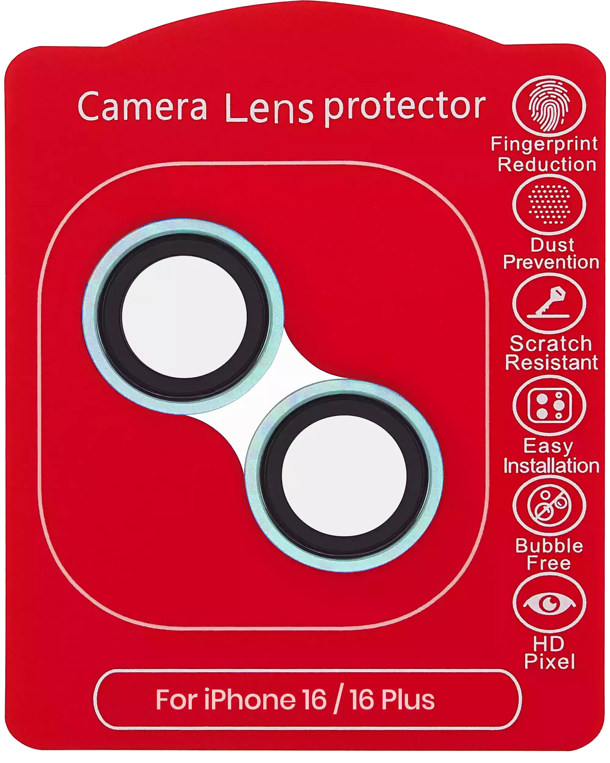 Casper Camera Lens Protector for iPhone 16 / 16 Plus (Teal)