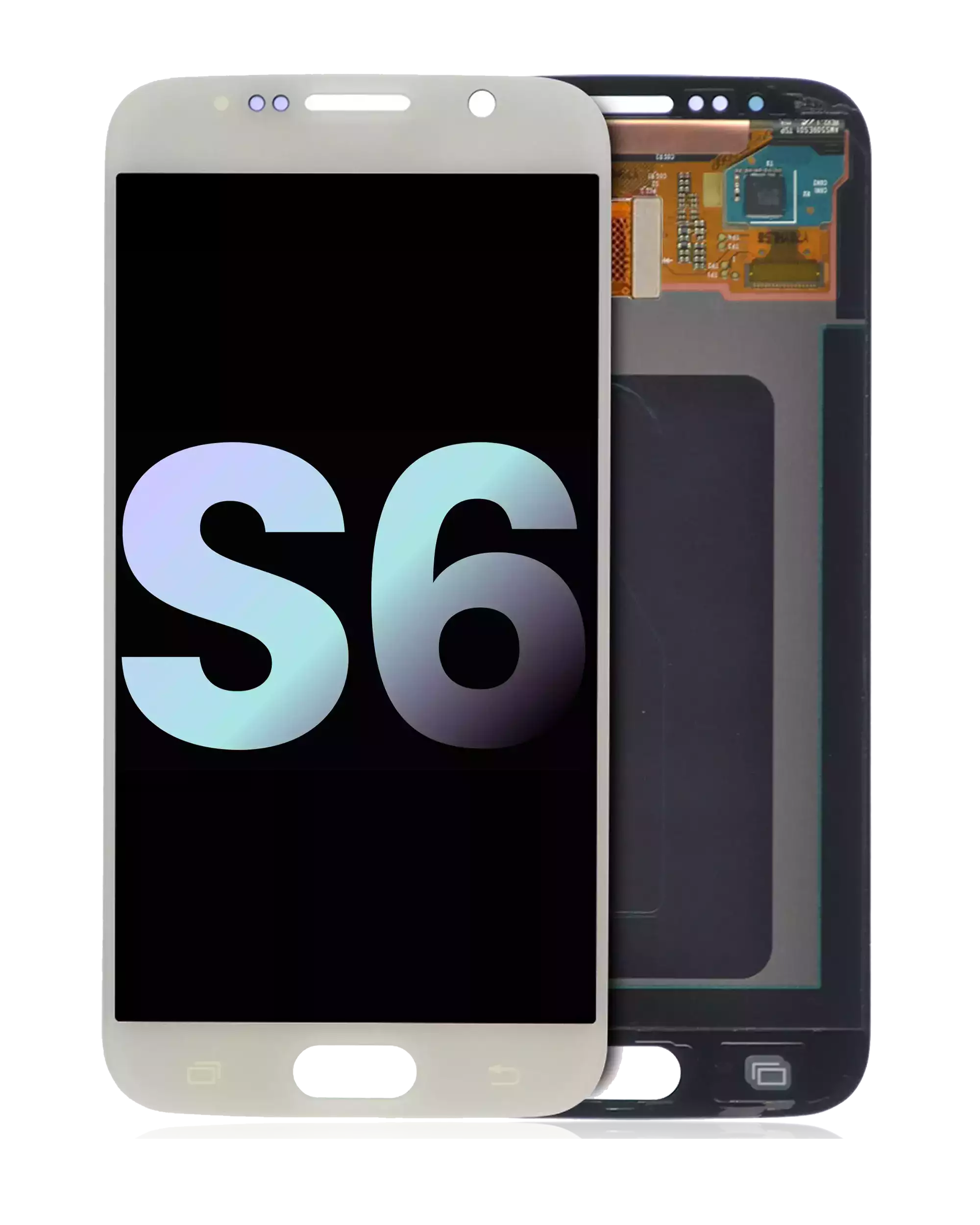 OLED-Display ohne Rahmen für Samsung Galaxy S6 (Service Pack) (White Pearl)