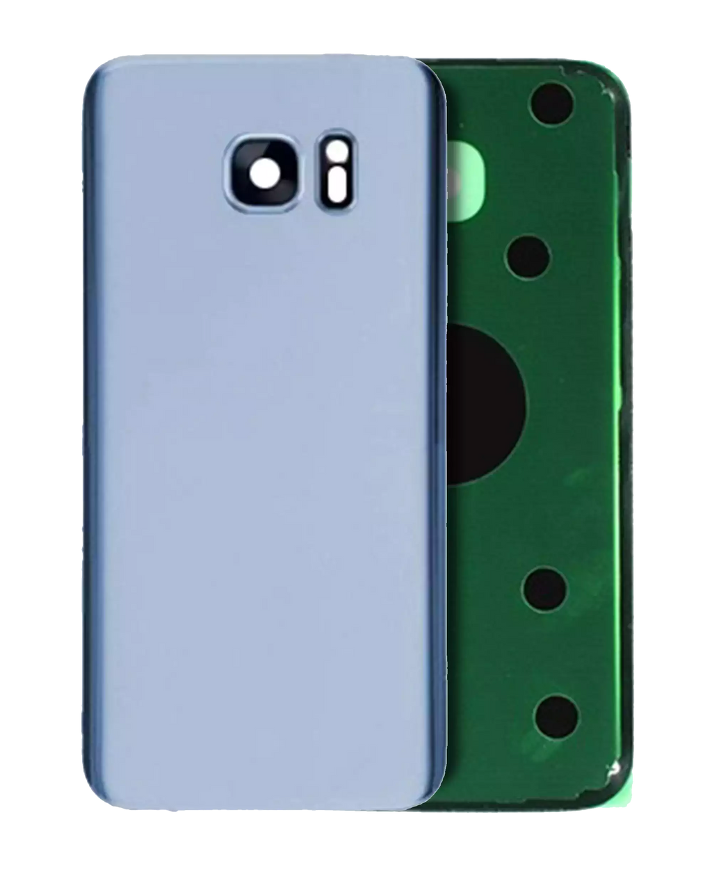 Back Cover with Camera Lens for Samsung Galaxy S7 Edge (without Logo) (Aftermarket Plus) (Coral Blue)
