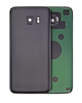 Back Cover with Camera Lens for Samsung Galaxy S7 Edge (No Logo) (Aftermarket Plus) (Black)