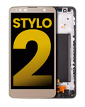 LCD-Display mit Rahmen für LG G Stylo 2 (Refurbished) (Gold)