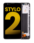 LCD-Komplettbaugruppe mit Rahmen für LG G Stylo 2 (Refurbished) (Schwarz)
