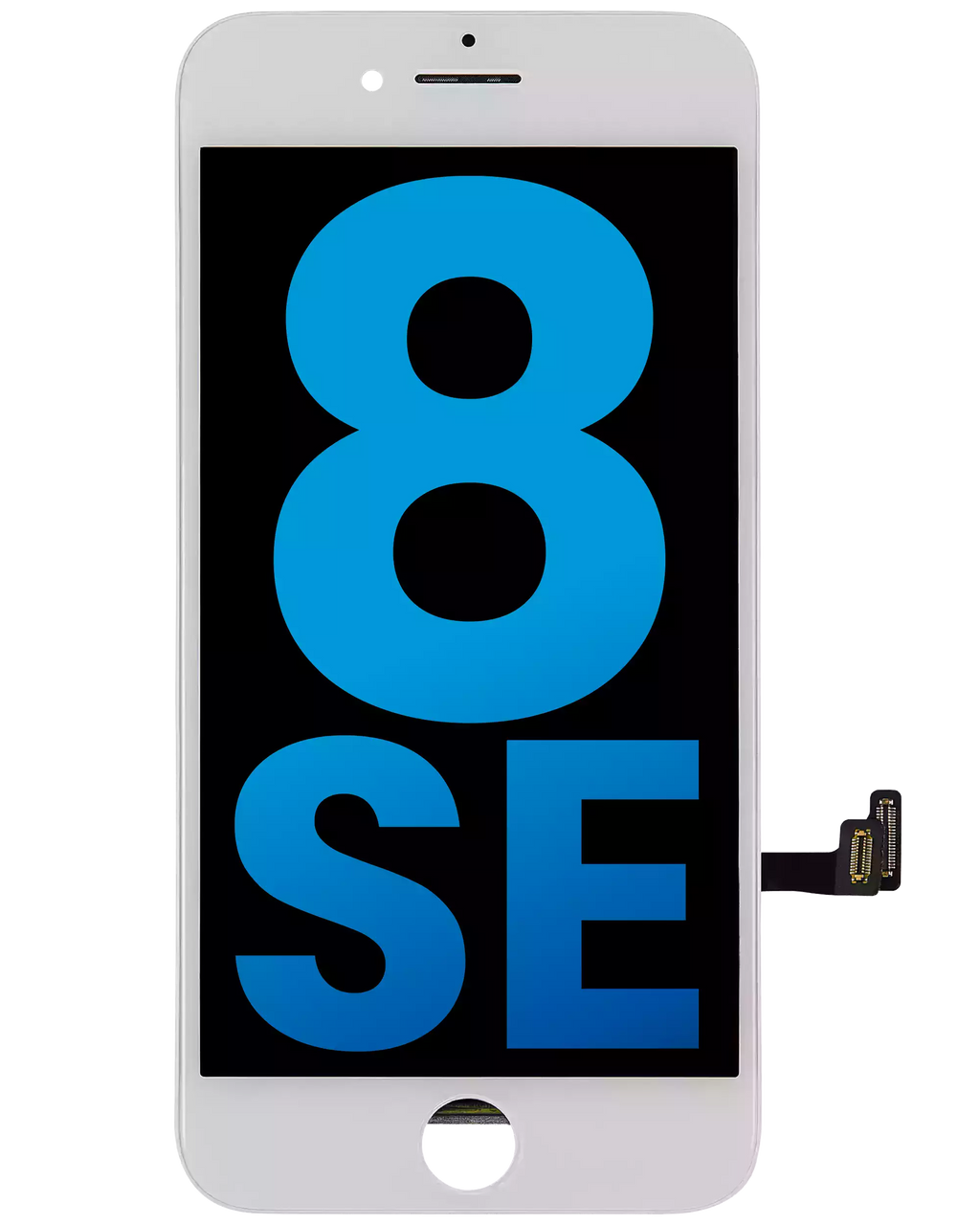 Complete LCD-Display mit Stahlplatte für iPhone 8 SE (2020) (mit Front Camera: Prox Sensor & Ear Speaker) (Aftermarket Plus Quality: XO6) (Weiß)