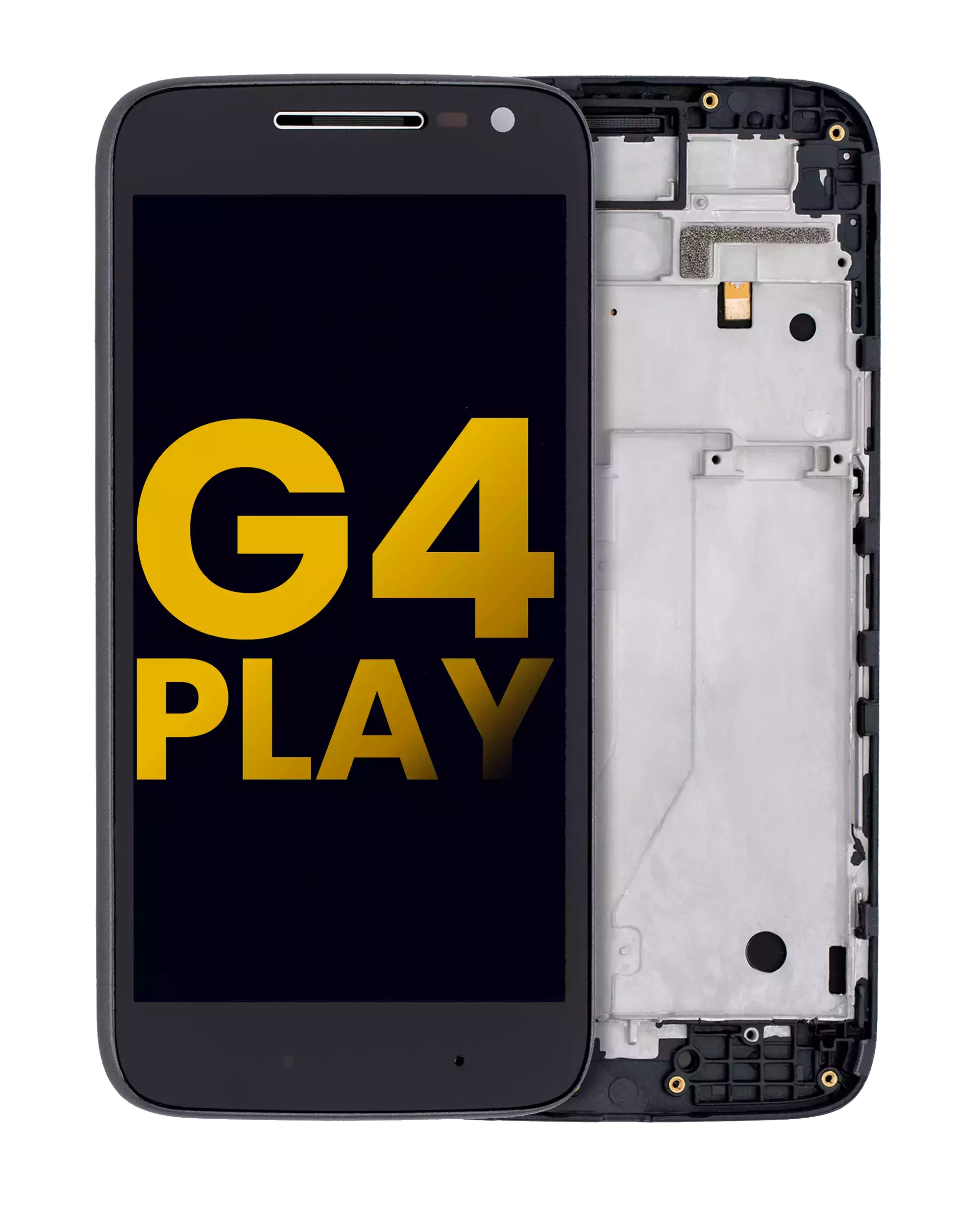 LCD Display with Frame for Motorola Moto G4 Play (XT1600 / XT1601 / XT1602 / XT1603 / XT1604 / XT1607 / XT1609 / 2016) (Refurbished) (Black)