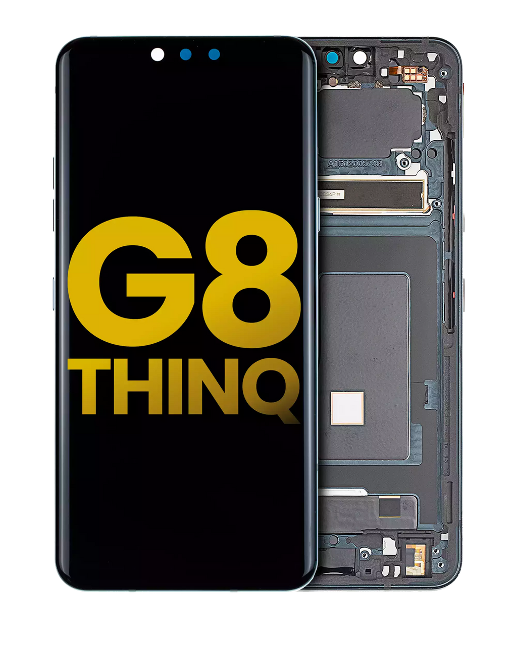 OLED Display with Frame for LG G8 ThinQ (Refurbished) (Aurora Black)