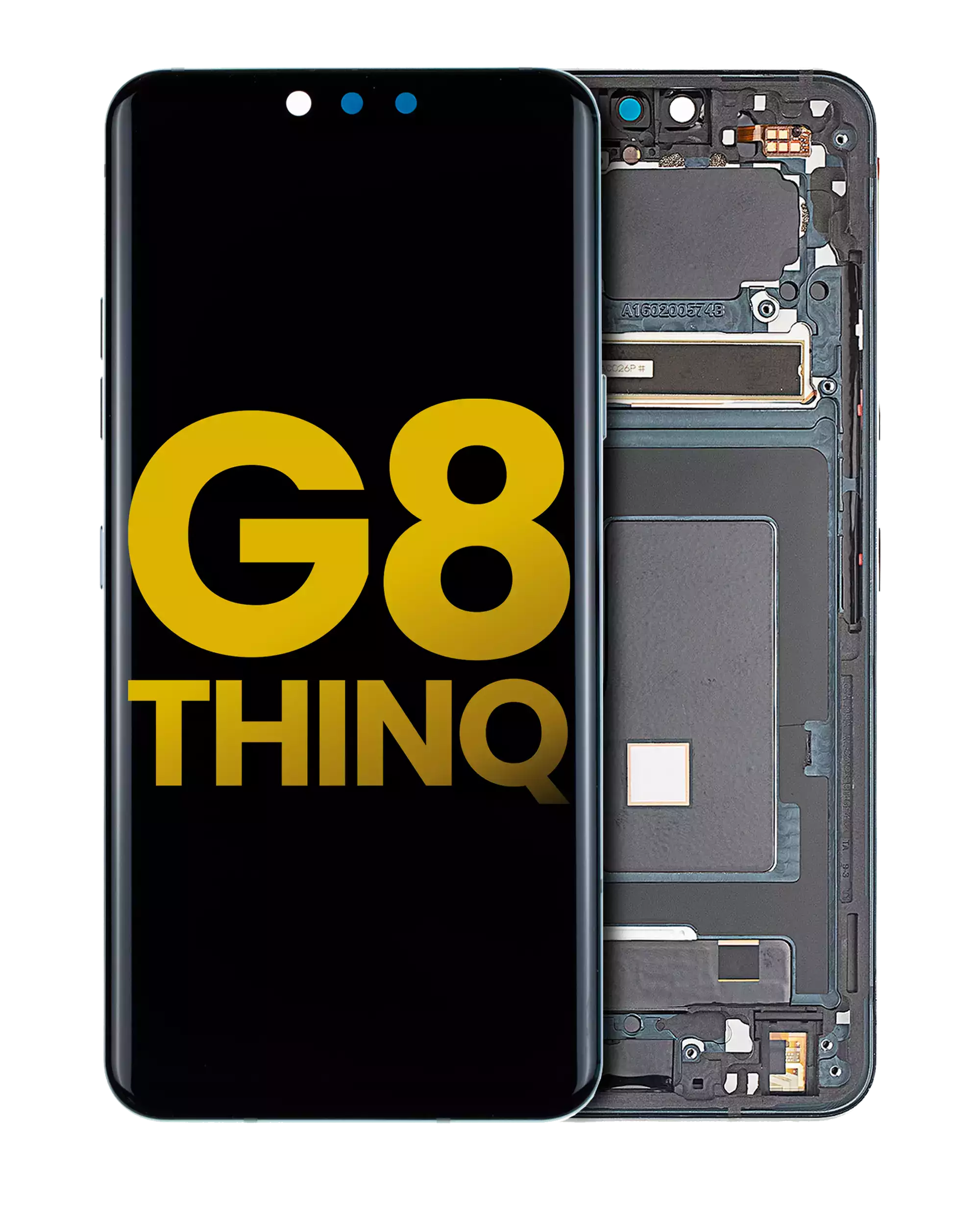 OLED Display with Frame for LG G8 ThinQ (Refurbished) (Aurora Black)