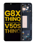 OLED-Display mit Rahmen für LG G8X/V50S ThinQ (Refurbished, Aurora Black)