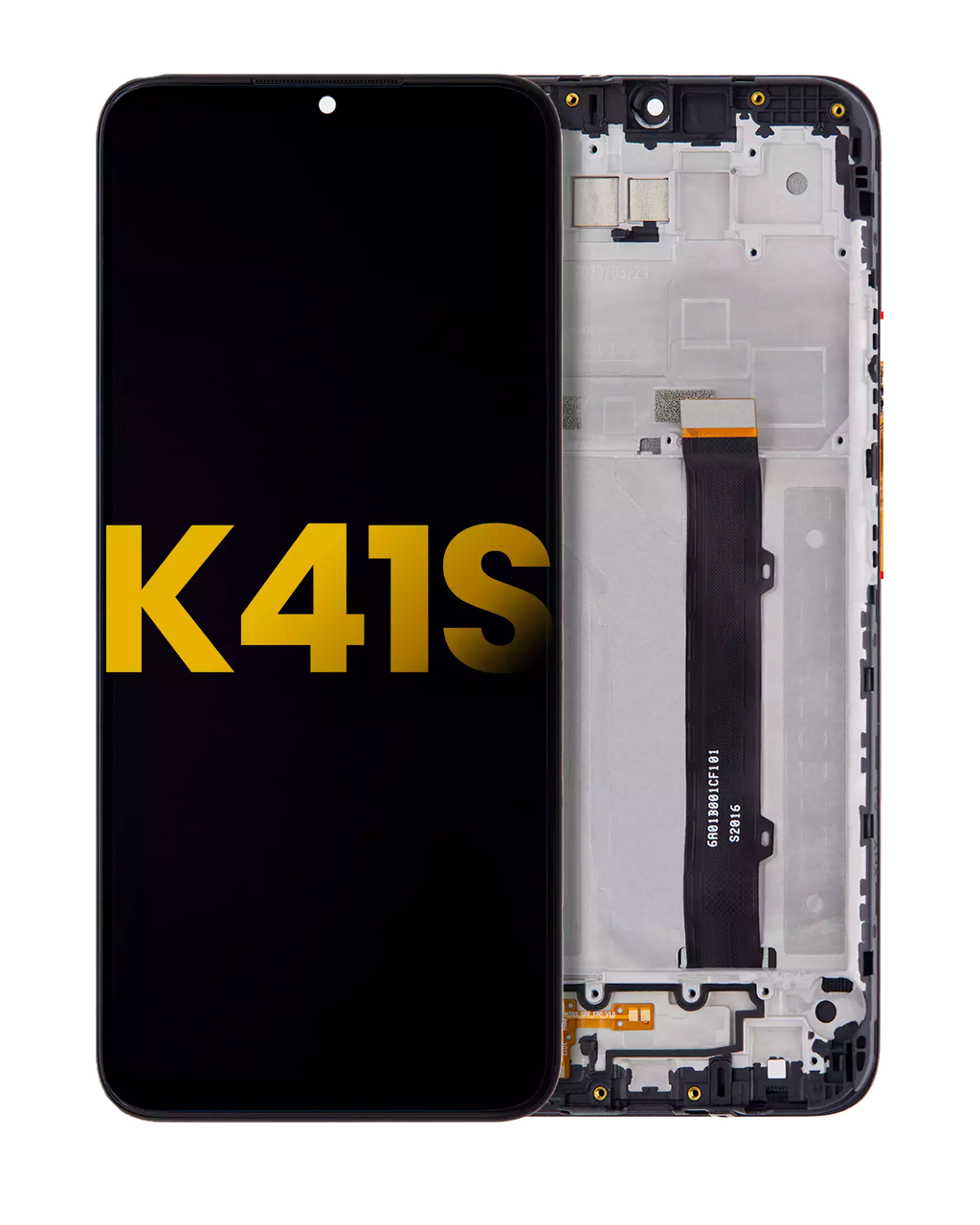 LCD-Display mit Rahmen für LG K41S (Refurbished) (Alle Farben)