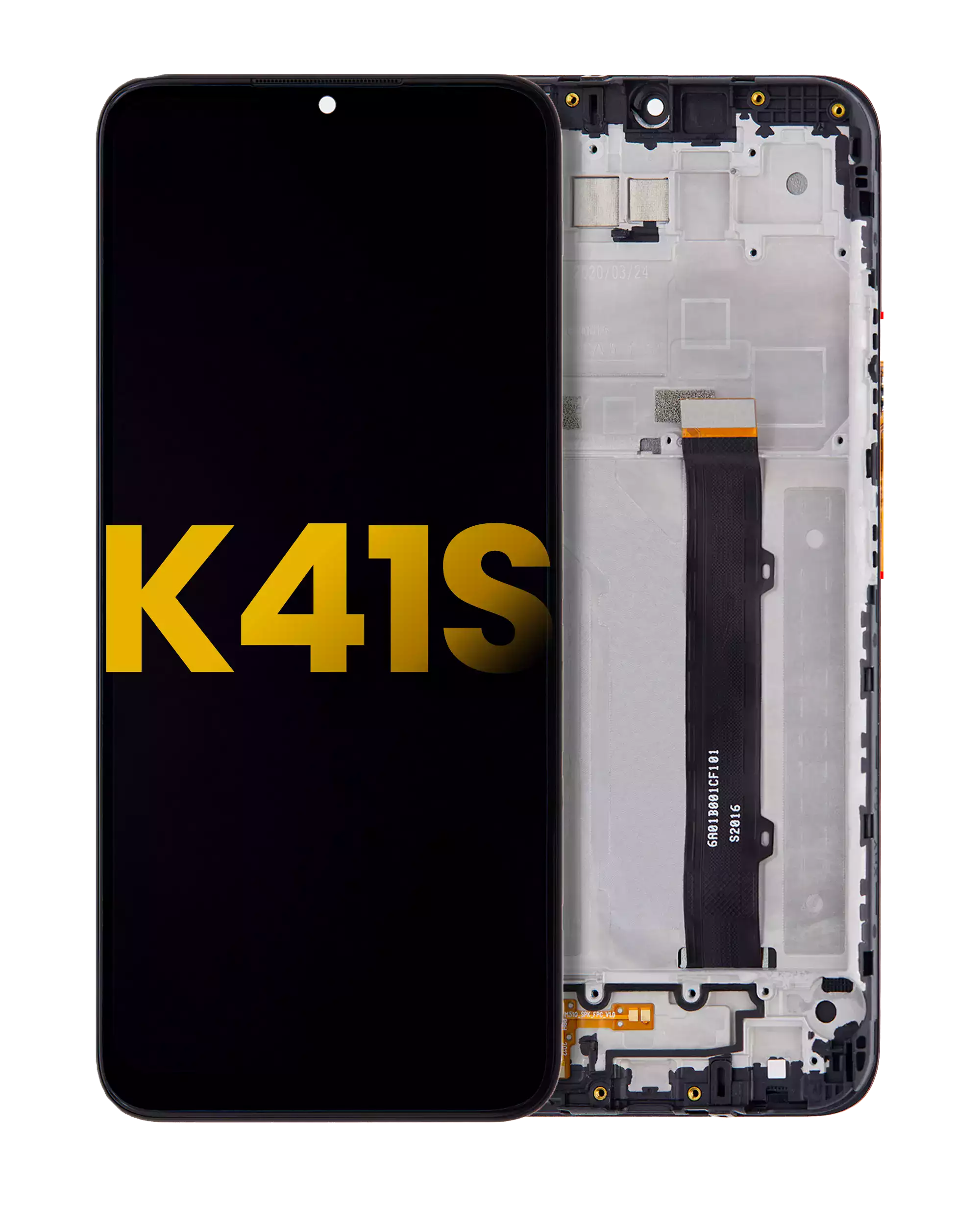 LCD-Display mit Rahmen für LG K41S (Refurbished) (Alle Farben)