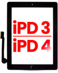 Digitizer for iPad 3 / iPad 4 (with pre-installed Home Button for iPad 3) (Aftermarket Plus) (Black)