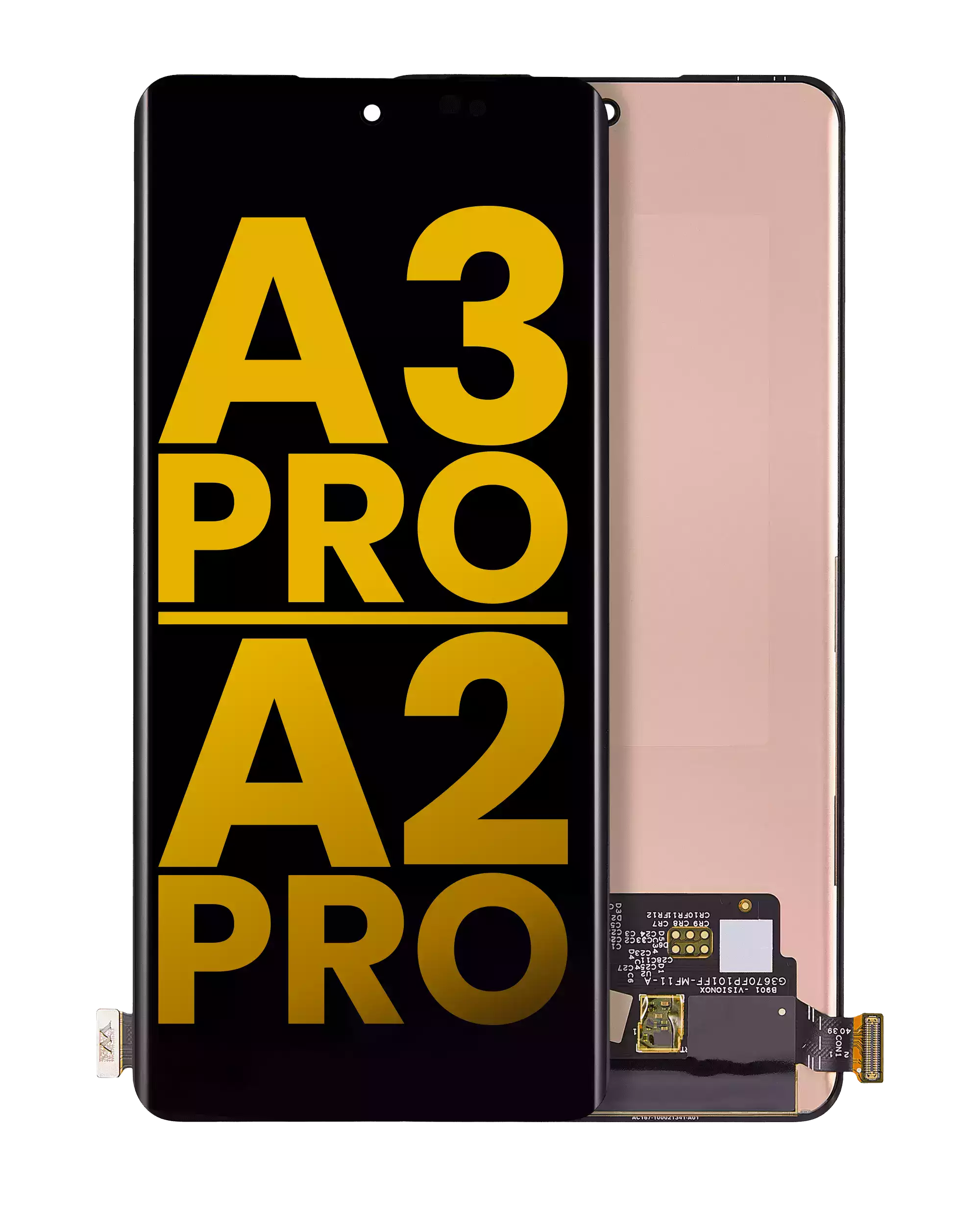 OLED-Display ohne Rahmen für OPPO A2 Pro (Refurbished) (Alle Farben)
