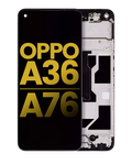LCD-Display mit Rahmen für OPPO A36 / A76 (Refurbished) (Alle Farben)