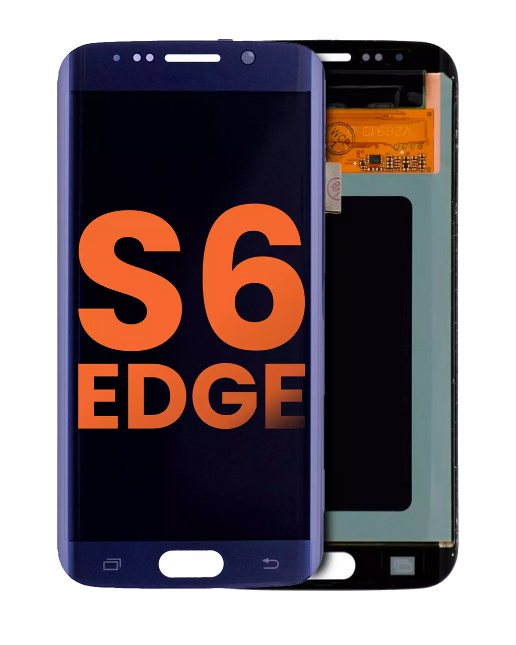 OLED-Display ohne Rahmen für Samsung Galaxy S6 Edge (Qualität B) (Black Sapphire)