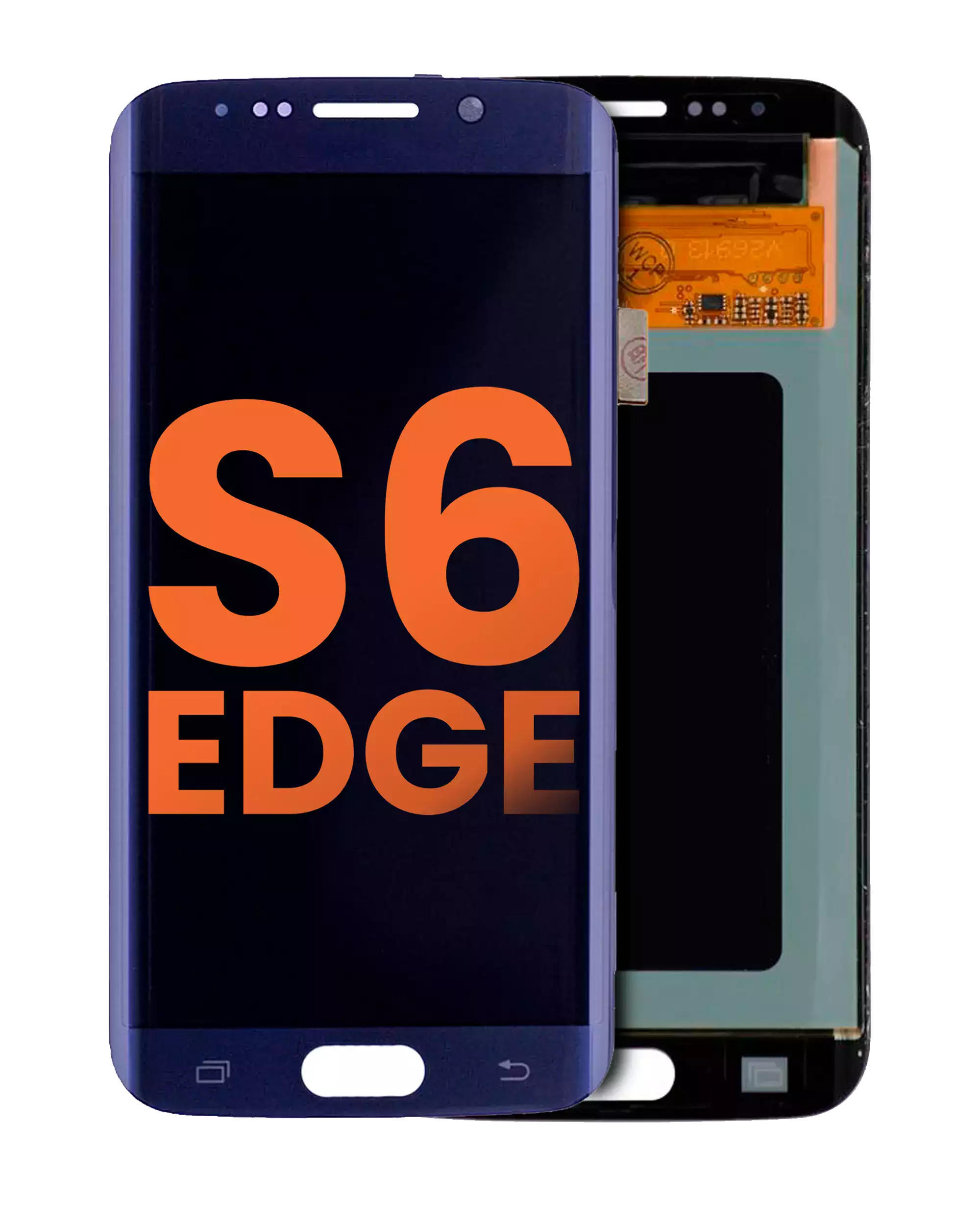OLED-Display ohne Rahmen für Samsung Galaxy S6 Edge (Qualität B) (Black Sapphire)