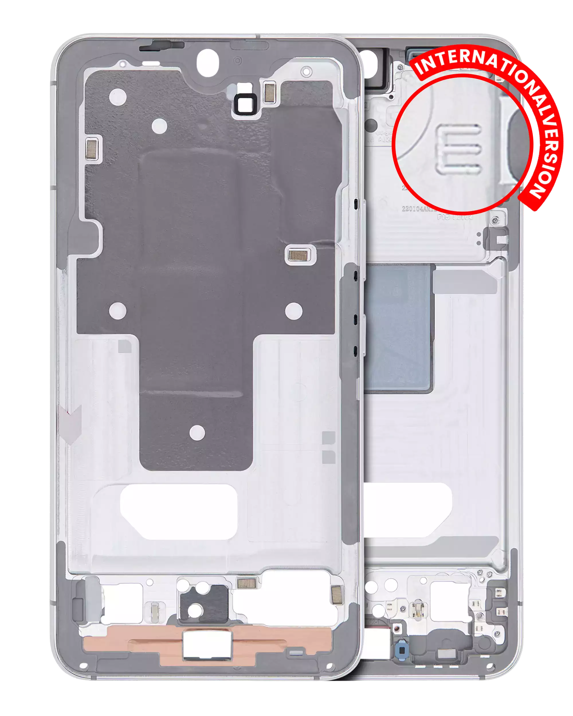 Midframe/Rahmen für Samsung Galaxy S22 5G (Internationale Version) (Weiß)