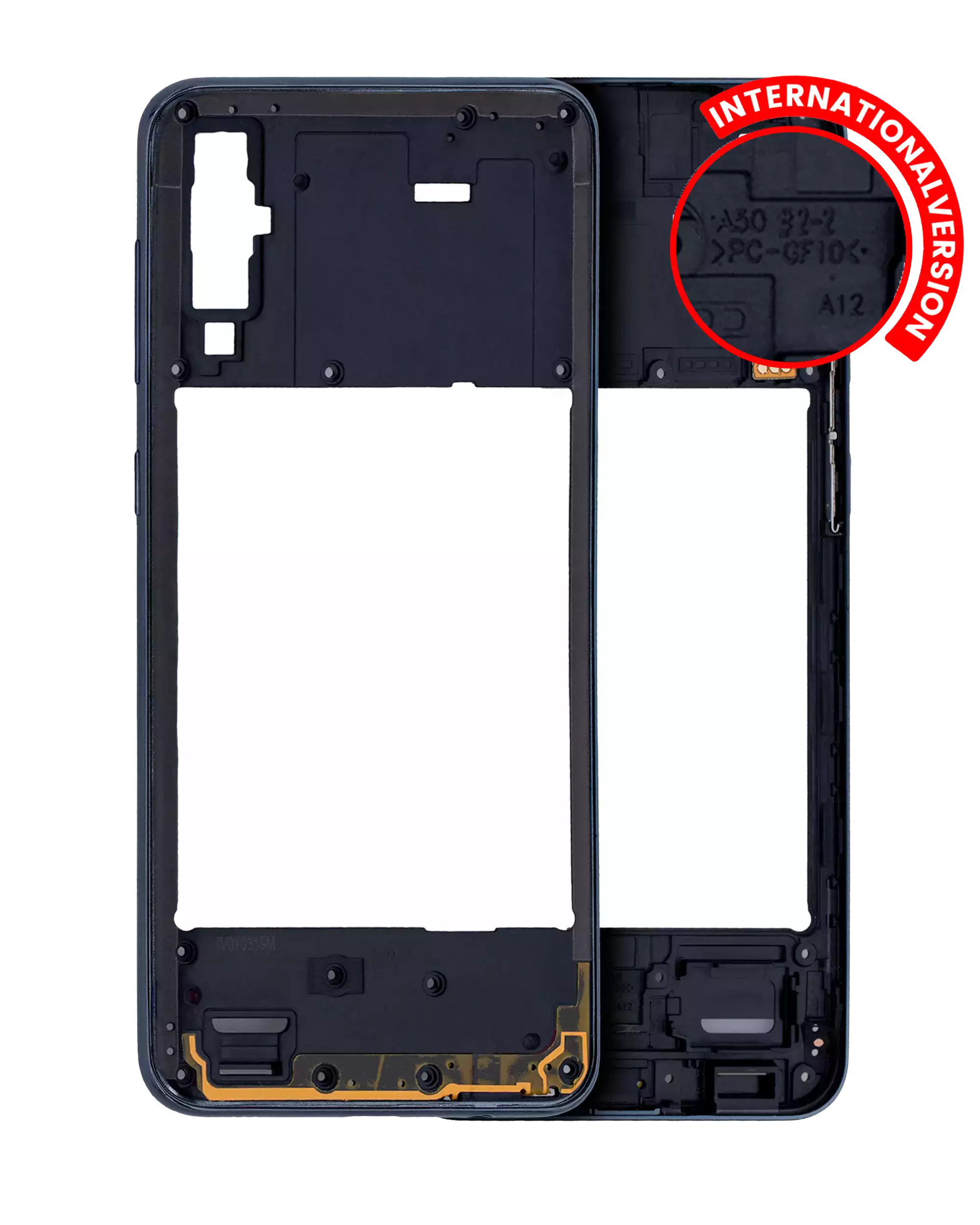 Midframe/Rahmen Samsung Gear S3 Frontier SM-R765 Schwarz Aftermarket Plus