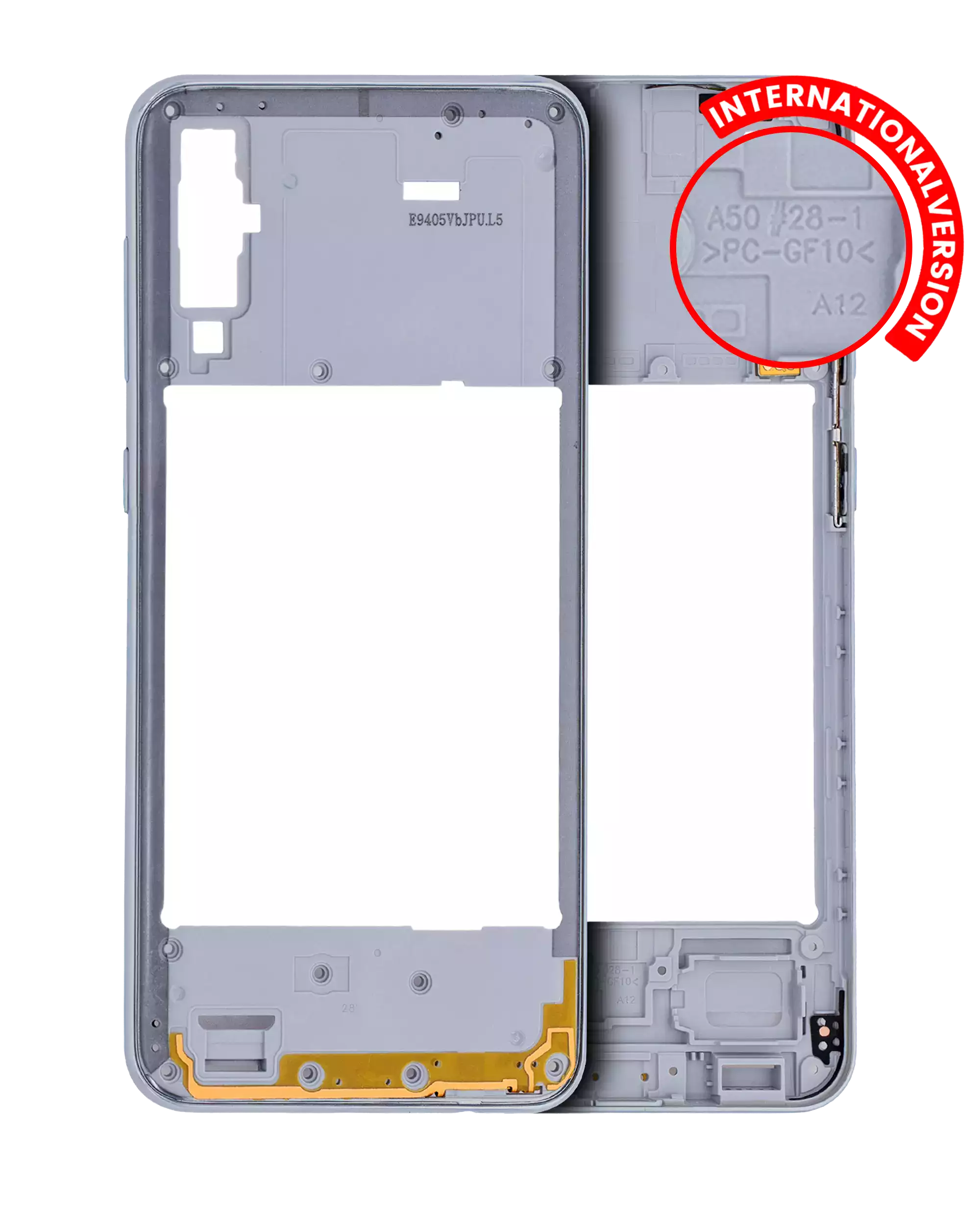 Back Cover/Frame for Samsung Galaxy A50 (A505/2019) (International Version) (Aftermarket Plus) (White)