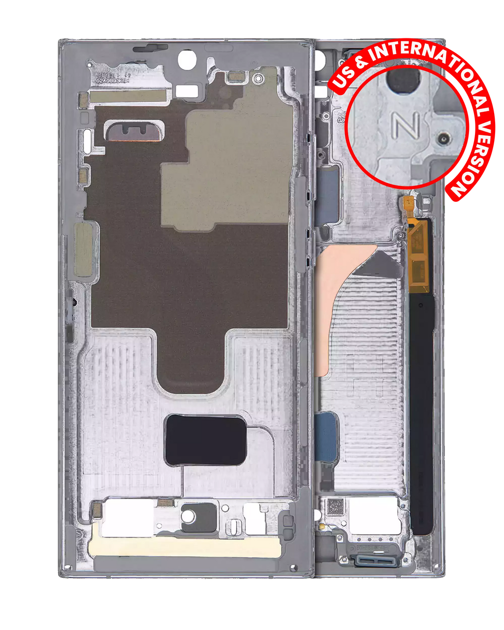 Midframe/Rahmen für Samsung Galaxy S22 Ultra Graphite