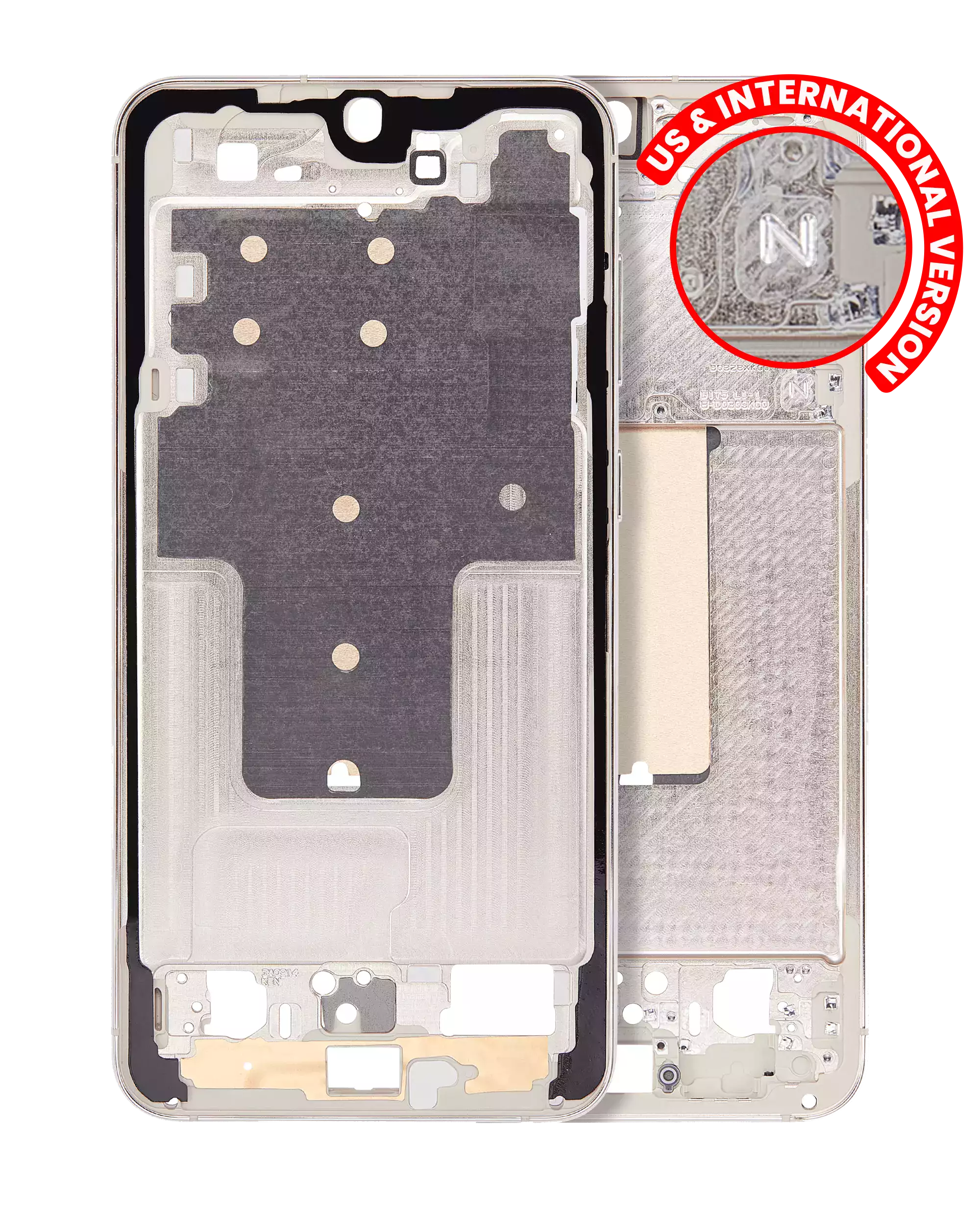 Back Cover/Frame for Samsung Galaxy S23 Plus 5G (US & International Version) (Cream)