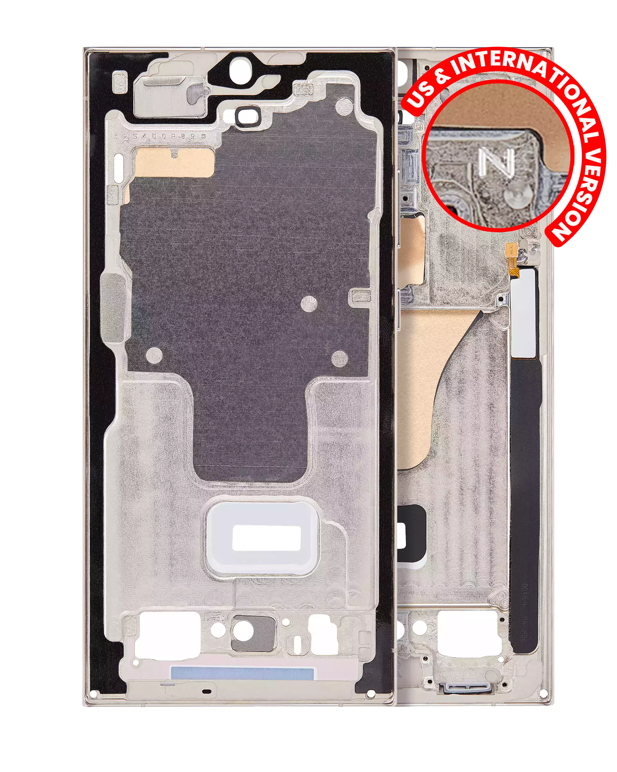 Midframe/Rahmen für Samsung Galaxy S23 Ultra - Creme