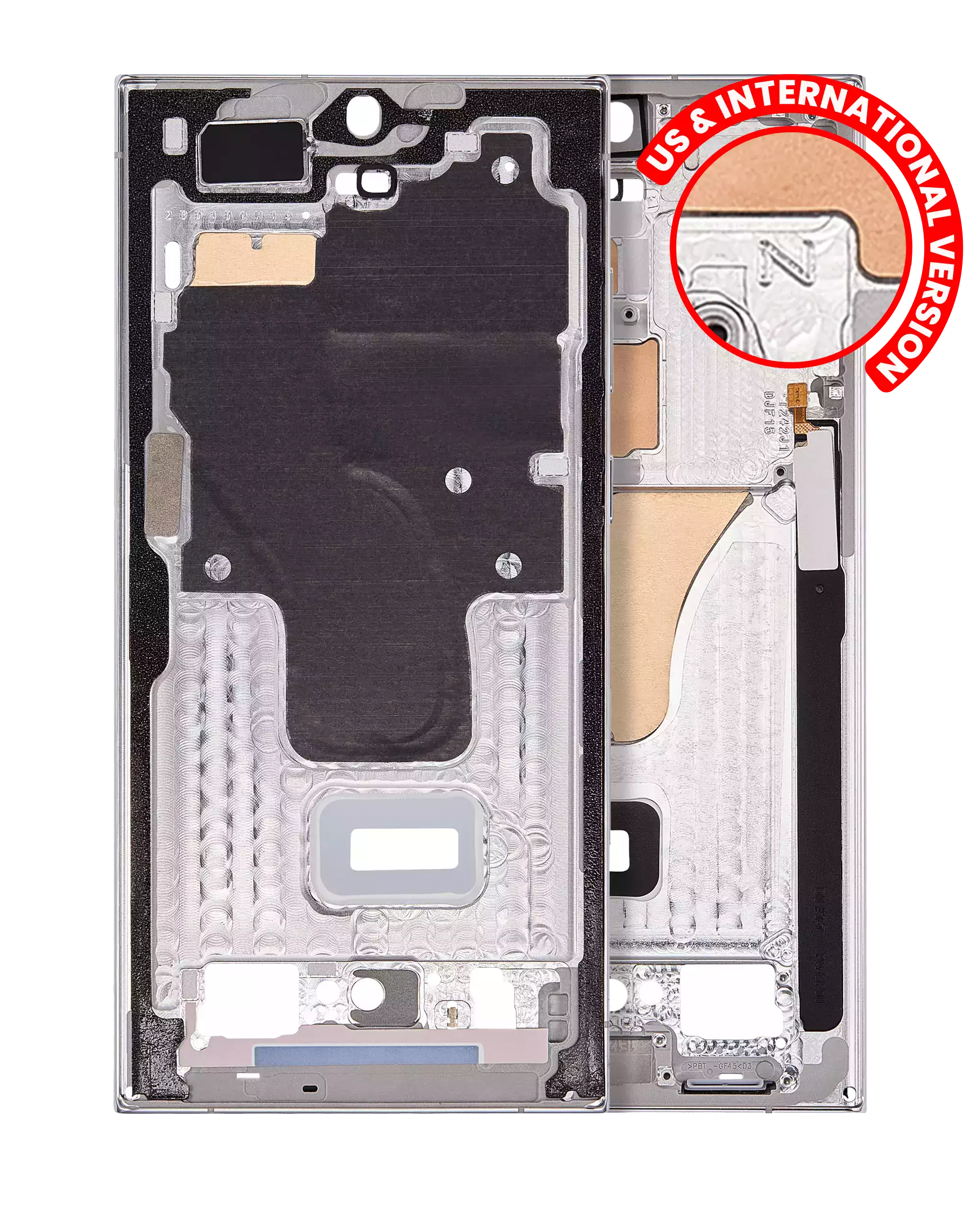 Midframe/Frame for Samsung Galaxy S23 Ultra 5G (US & International Version) (Sky Blue / Lime)