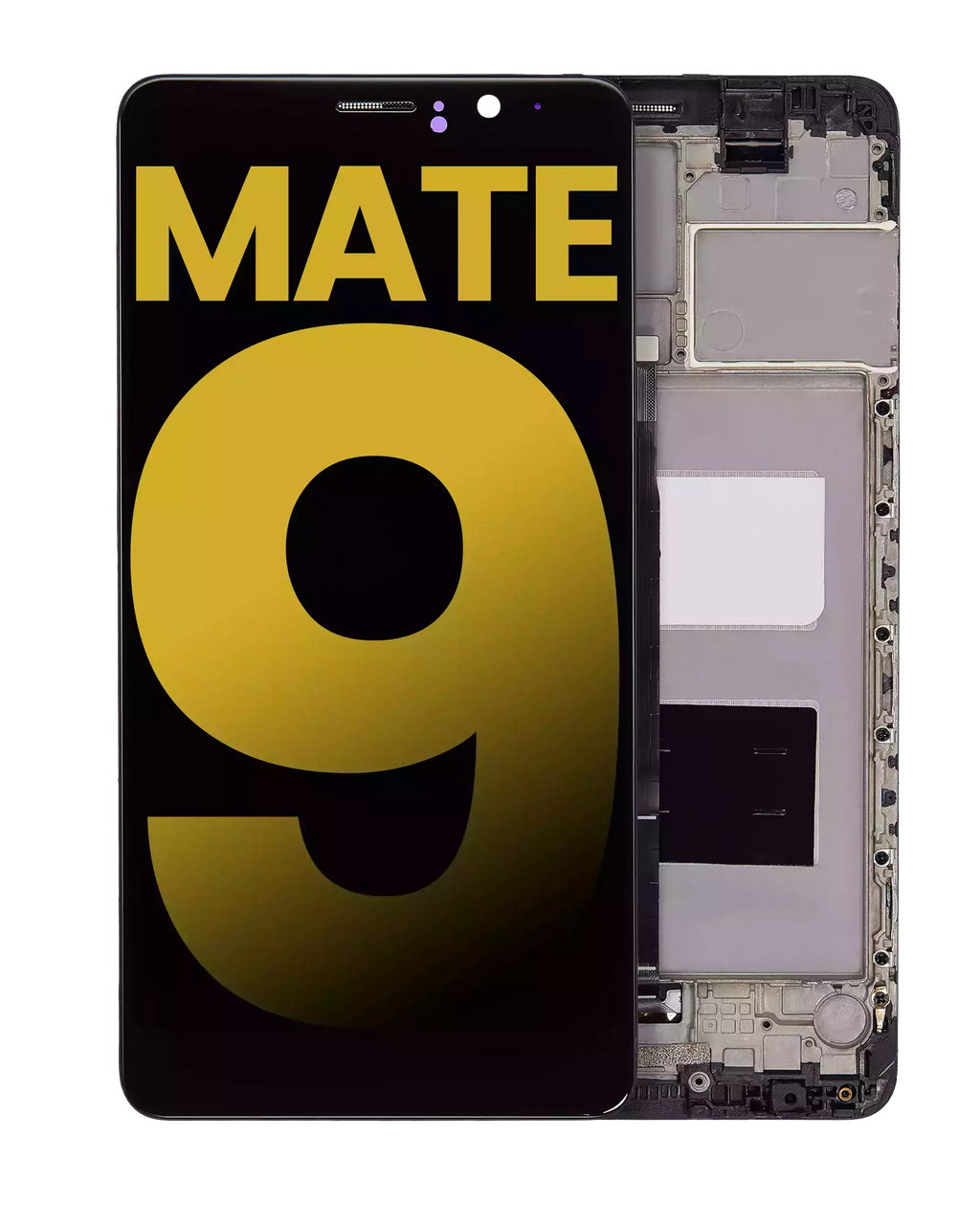 LCD-Display mit Rahmen für Huawei Mate 9 (Refurbished) (Schwarz)