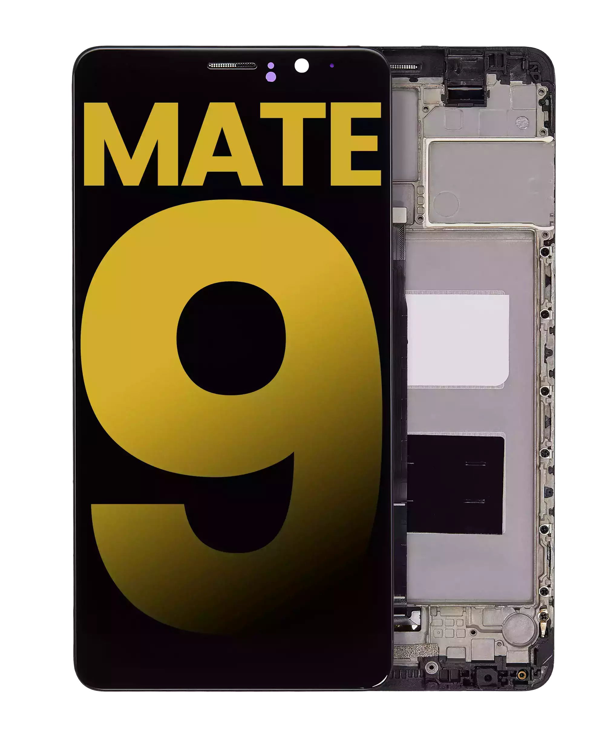 LCD-Display mit Rahmen für Huawei Mate 9 (Refurbished) (Schwarz)