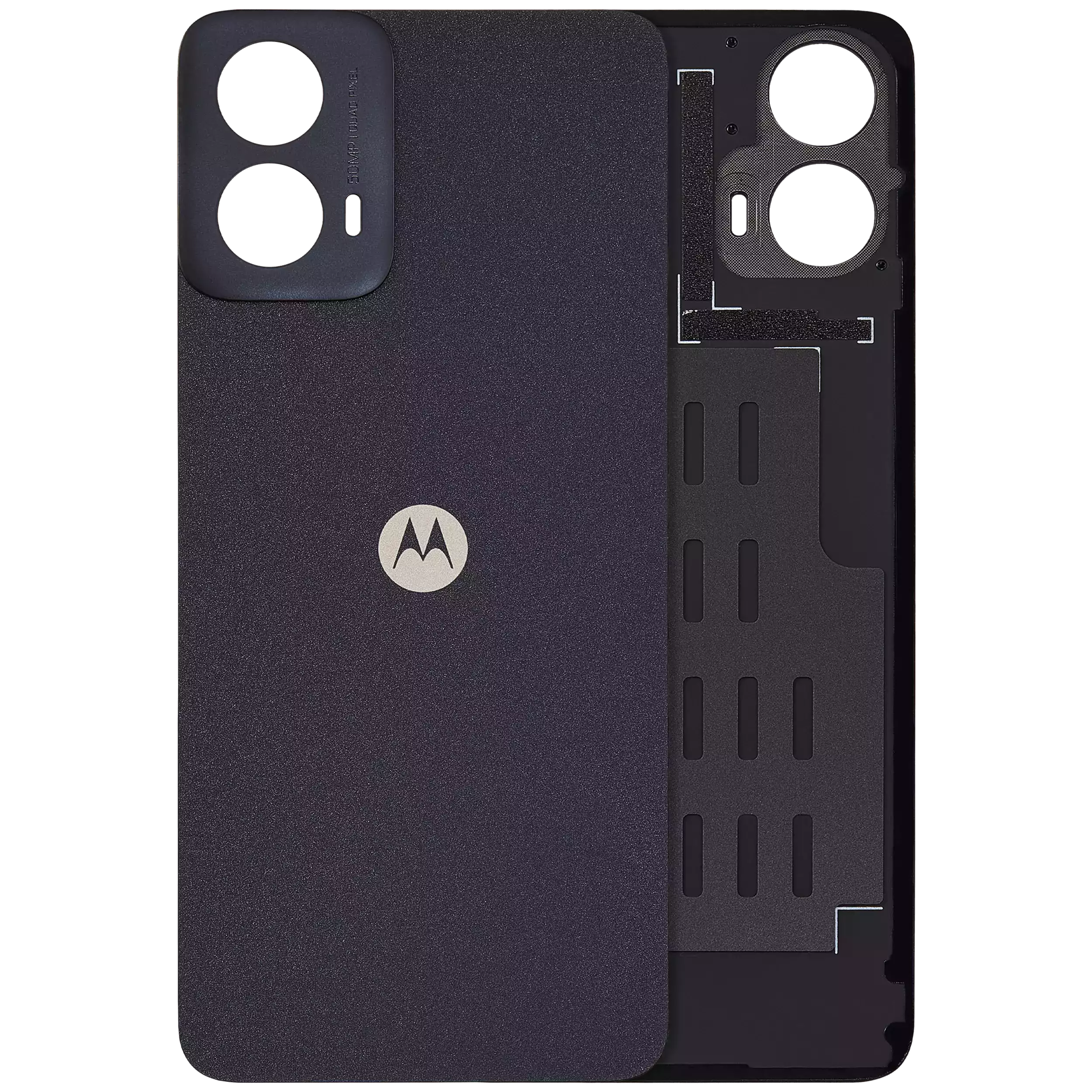 Motorola Moto G34 Original Glas-Backcover Charcoal Black