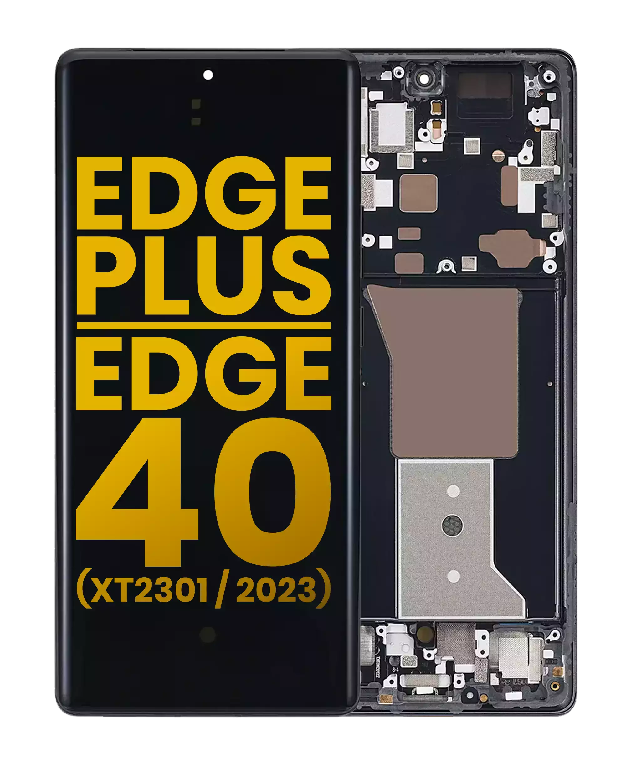 OLED-Display mit Rahmen für Motorola Edge Plus/40 Pro OEM Schwarz