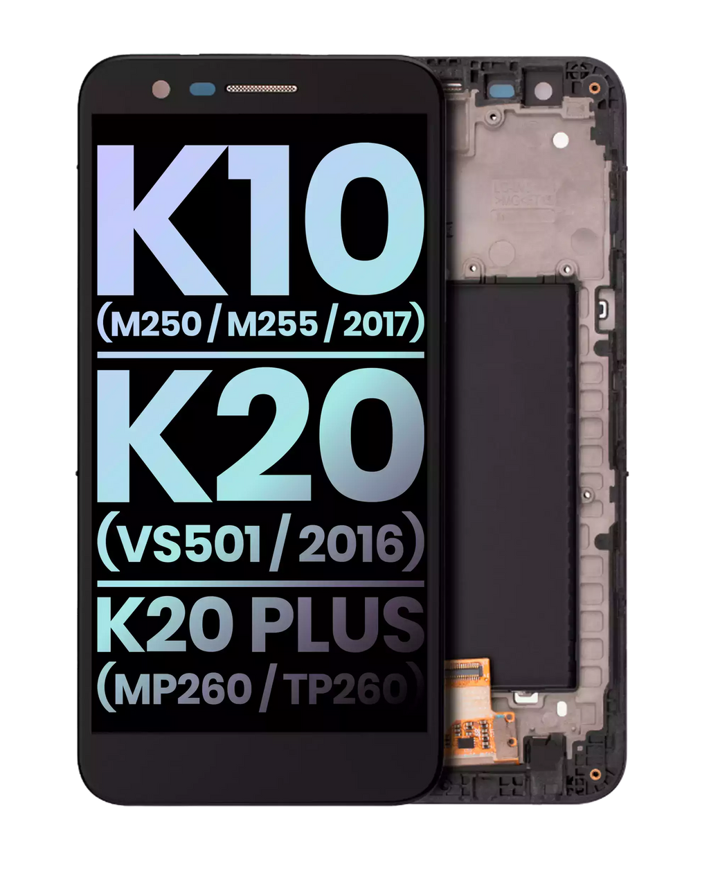 LCD Display with Frame for LG K10 (M250 / M255 / 2017) / K20 (VS501 / 2016) / K20 Plus (MP260 / TP260) (Original OEM) (All Colors)