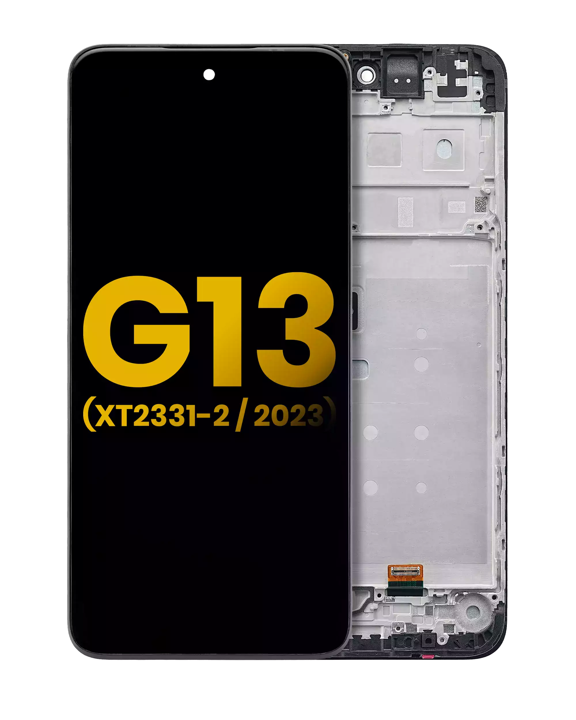 LCD-Komplettbaugruppe mit Rahmen für Motorola Moto G13 (Refurbished)