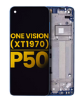 LCD-Display mit Rahmen Motorola One Vision/P50 Refurbished Sapphire Gradient