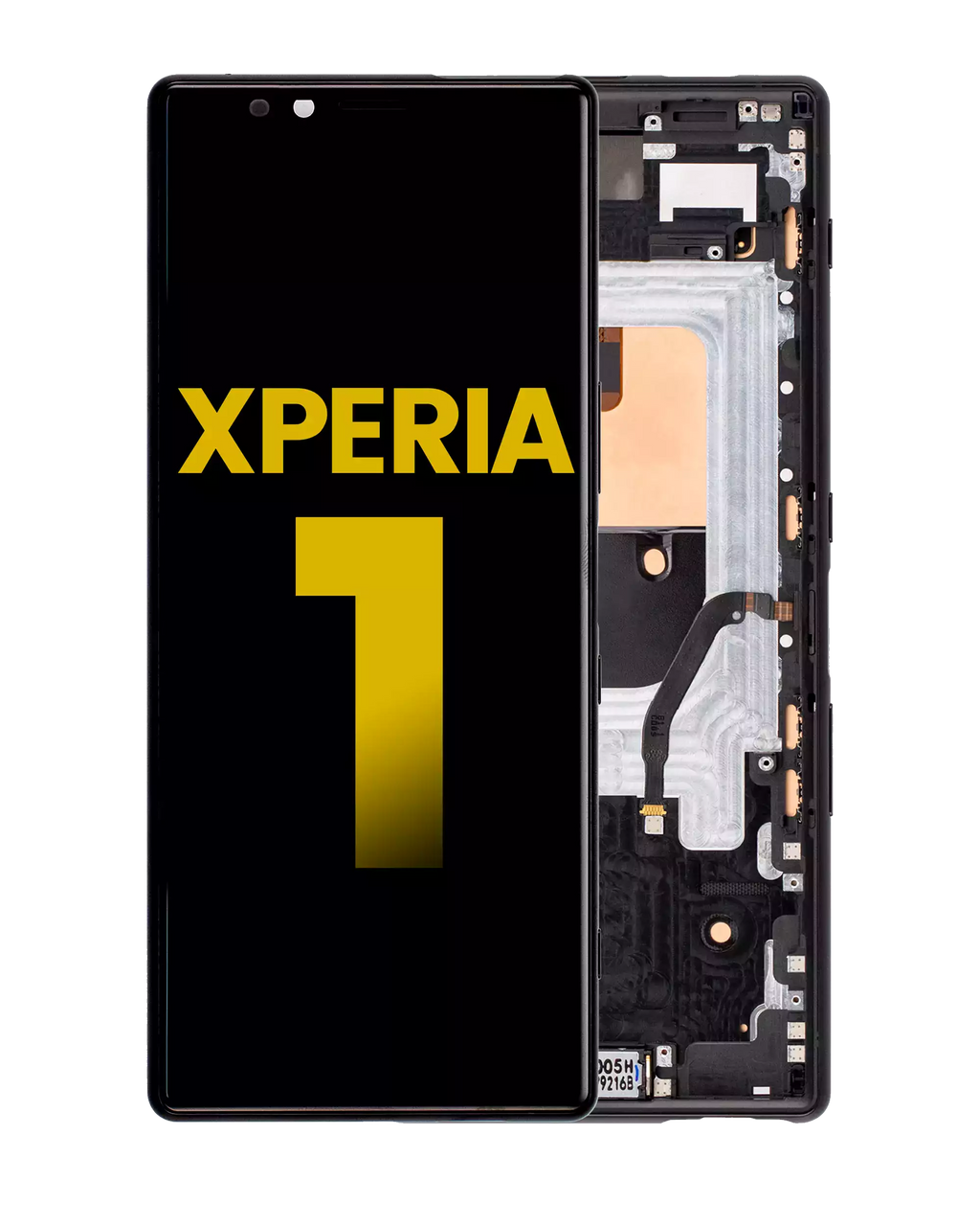 LCD-Display mit Rahmen für Sony Xperia 1 (Refurbished) (Schwarz)