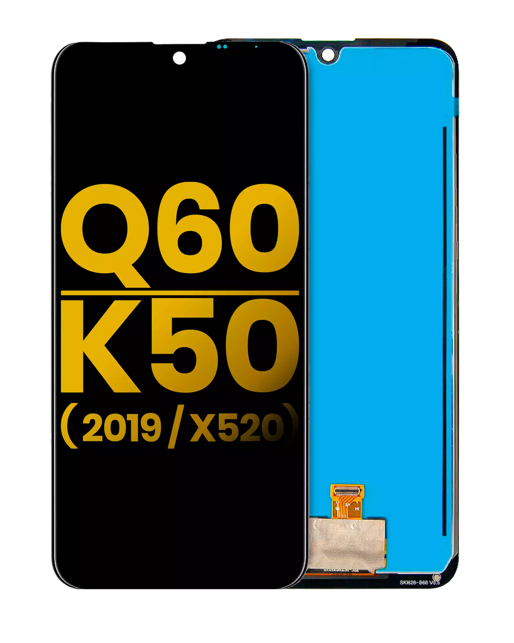 LCD-Display ohne Rahmen für LG Q60/K50 (Generalüberholt) (Alle Farben)