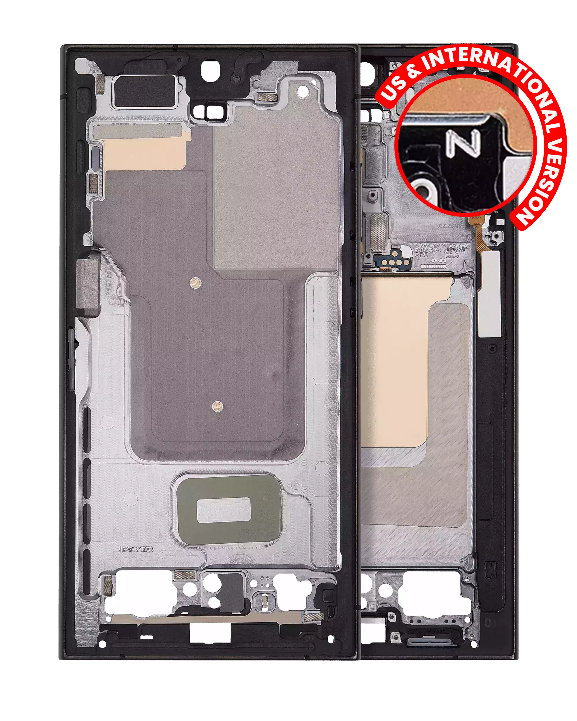 Midframe/Rahmen für Samsung Galaxy S24 Ultra Titanium Schwarz