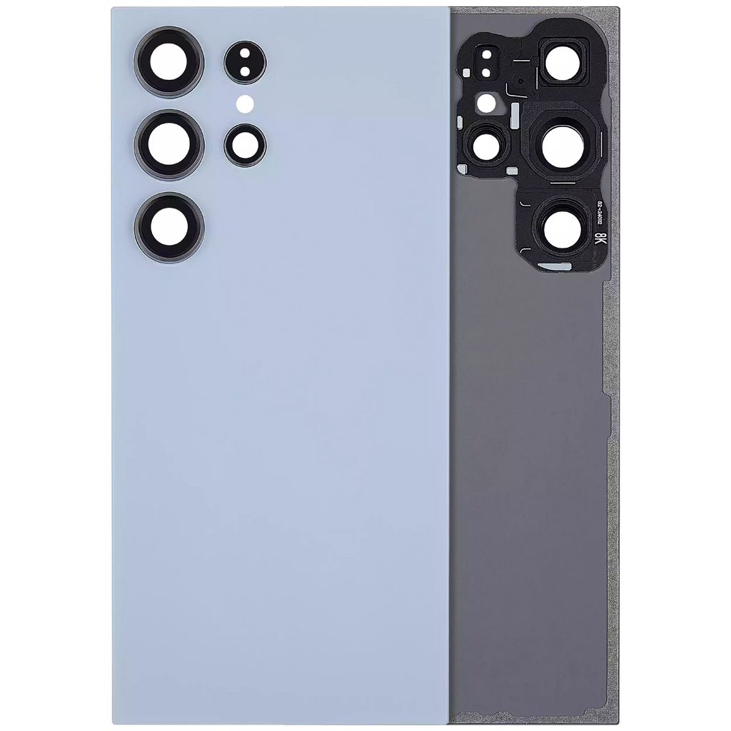Back Cover with Camera Lens for Samsung Galaxy S24 Ultra 5G (No Logo) (Aftermarket Plus) (Titanium Blue)