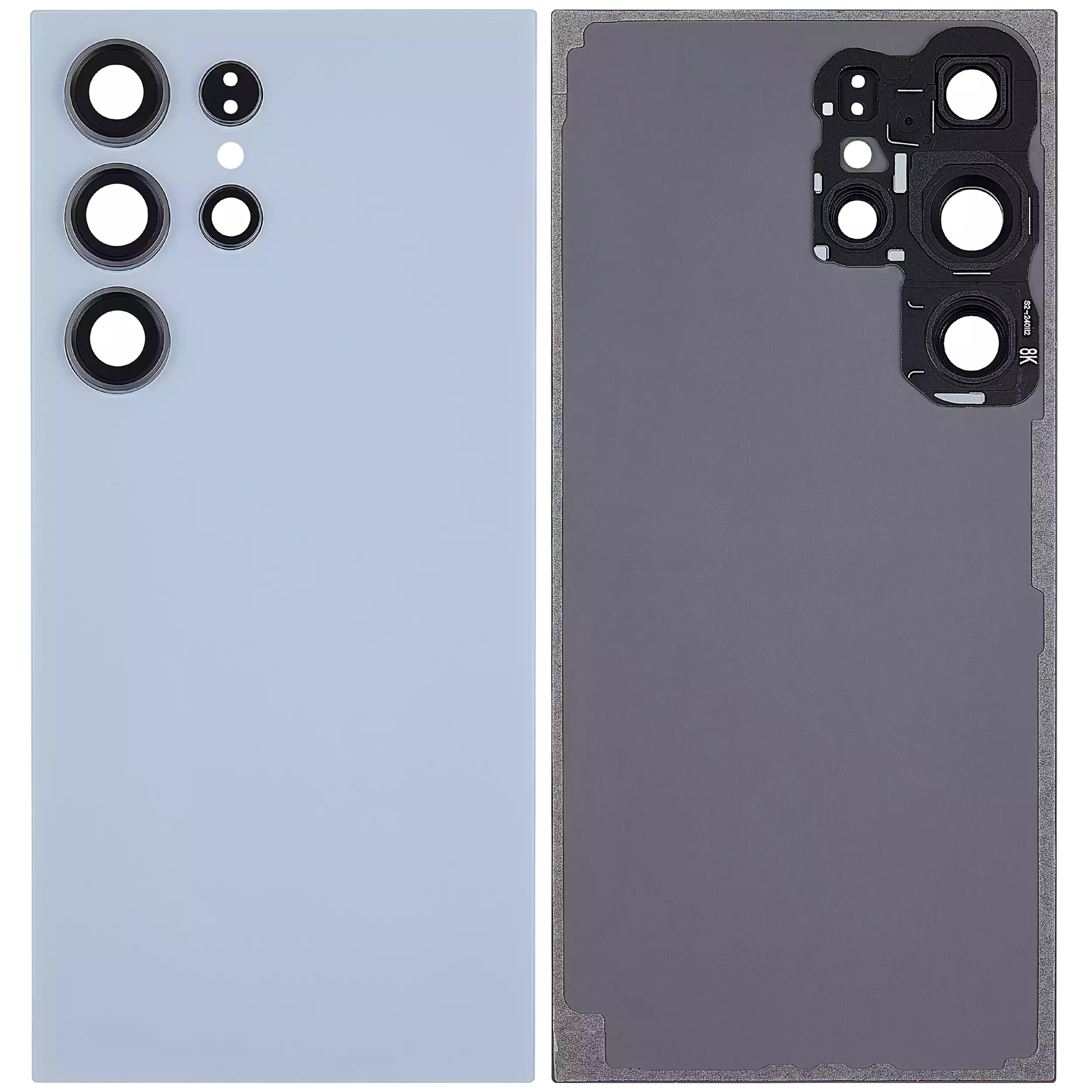 Back Cover with Camera Lens for Samsung Galaxy S24 Ultra 5G (No Logo) (Aftermarket Plus) (Titanium Blue)