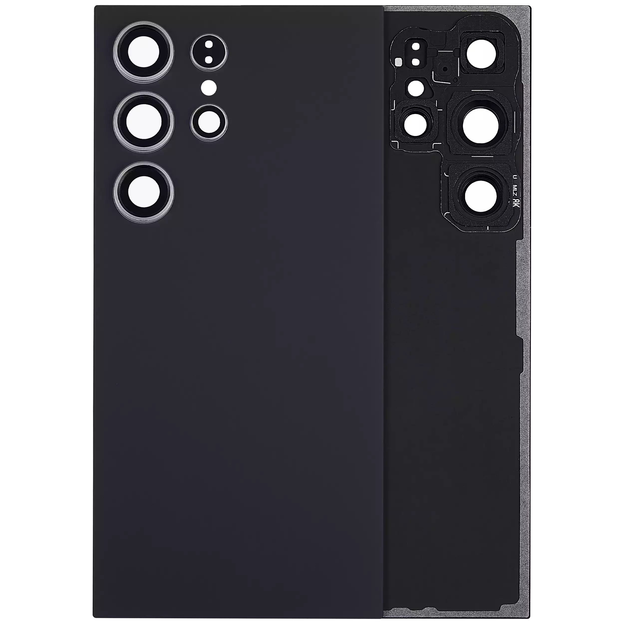 Back Cover with Camera Lens for Samsung Galaxy S24 Ultra 5G (without Logo) (Aftermarket Plus) (Titanium Black)