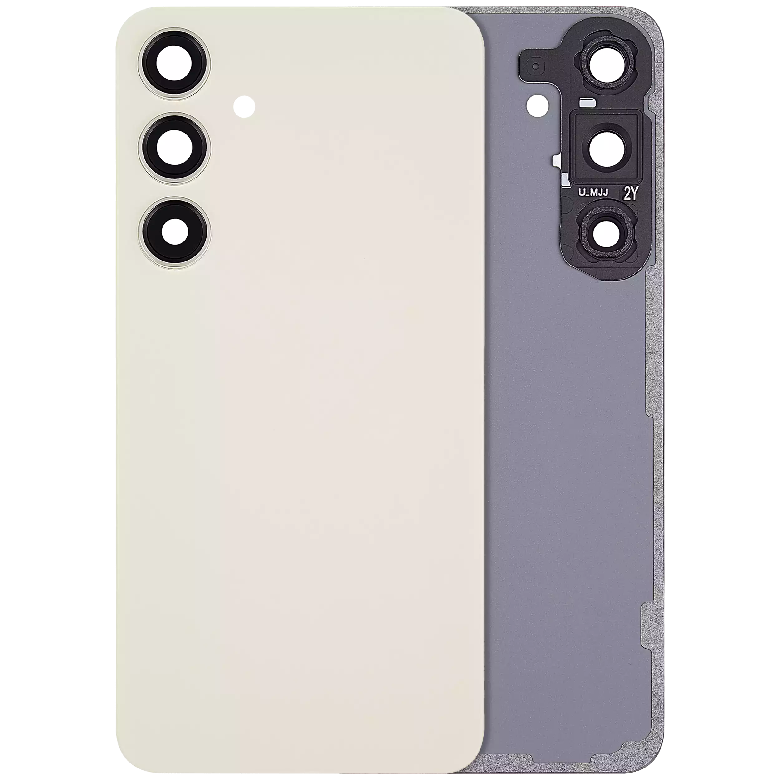 Back Cover with Camera Lens for Samsung Galaxy S24 Plus 5G (No Logo) (Aftermarket Plus) (Amber Yellow)