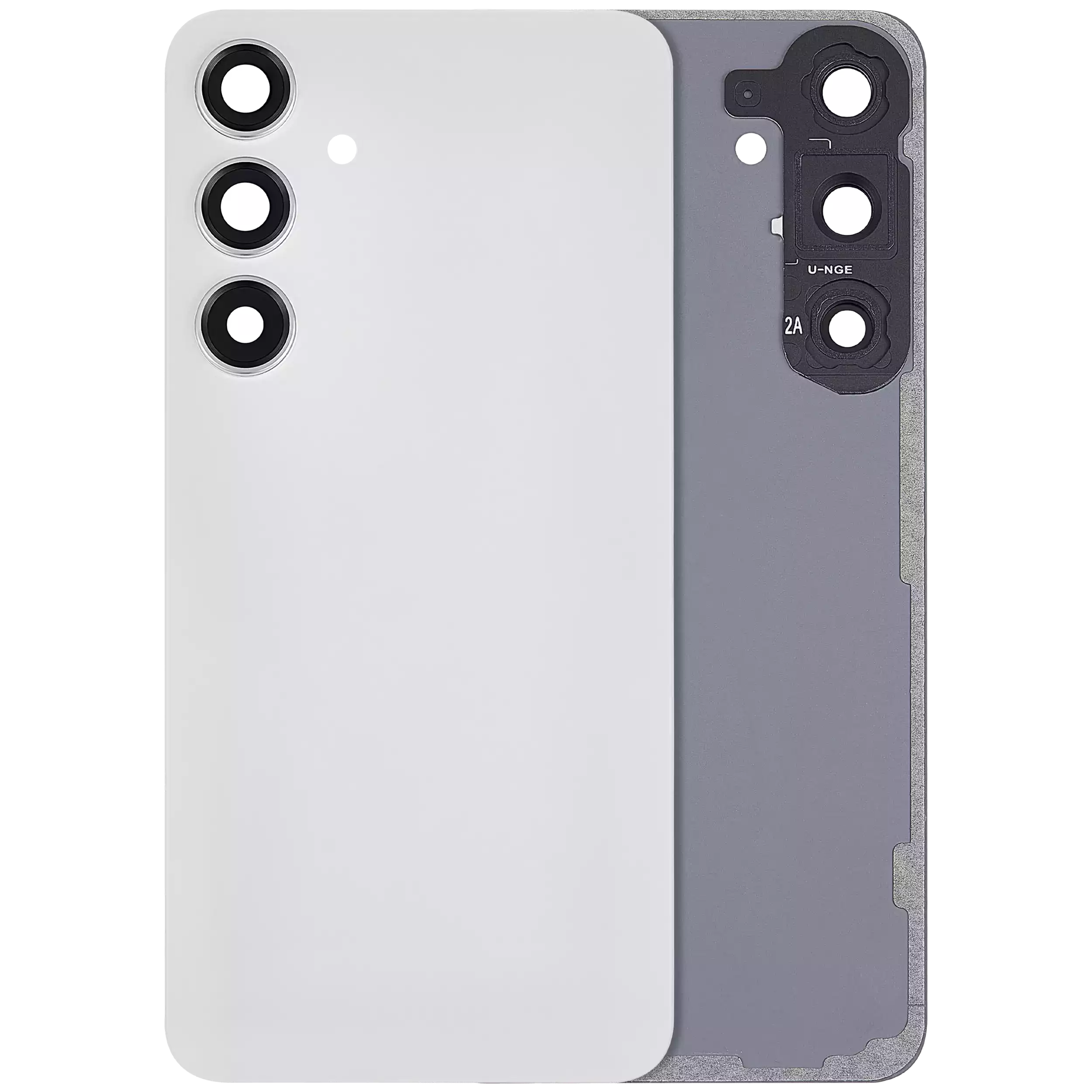 Backcover m. Kameralinse f. Samsung S24+, o. Logo, Afterm.+, Marble Gray