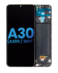 LCD-Display mit Rahmen für Samsung Galaxy A30 - Aftermarket Incell