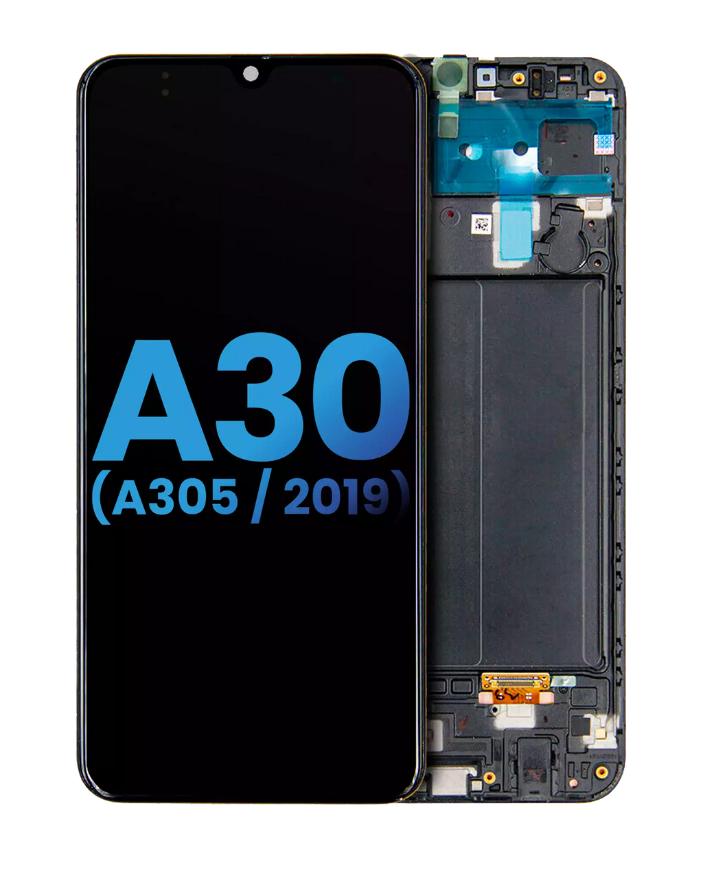 LCD-Display mit Rahmen für Samsung Galaxy A30 - Aftermarket Incell