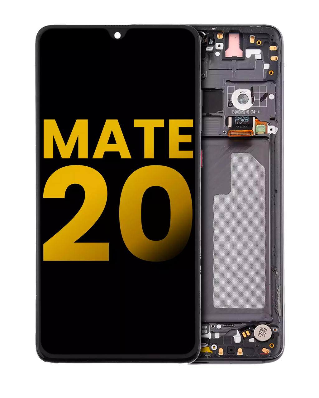 LCD-Display mit Rahmen für Huawei Mate 20 (Refurbished) (Twilight Black)