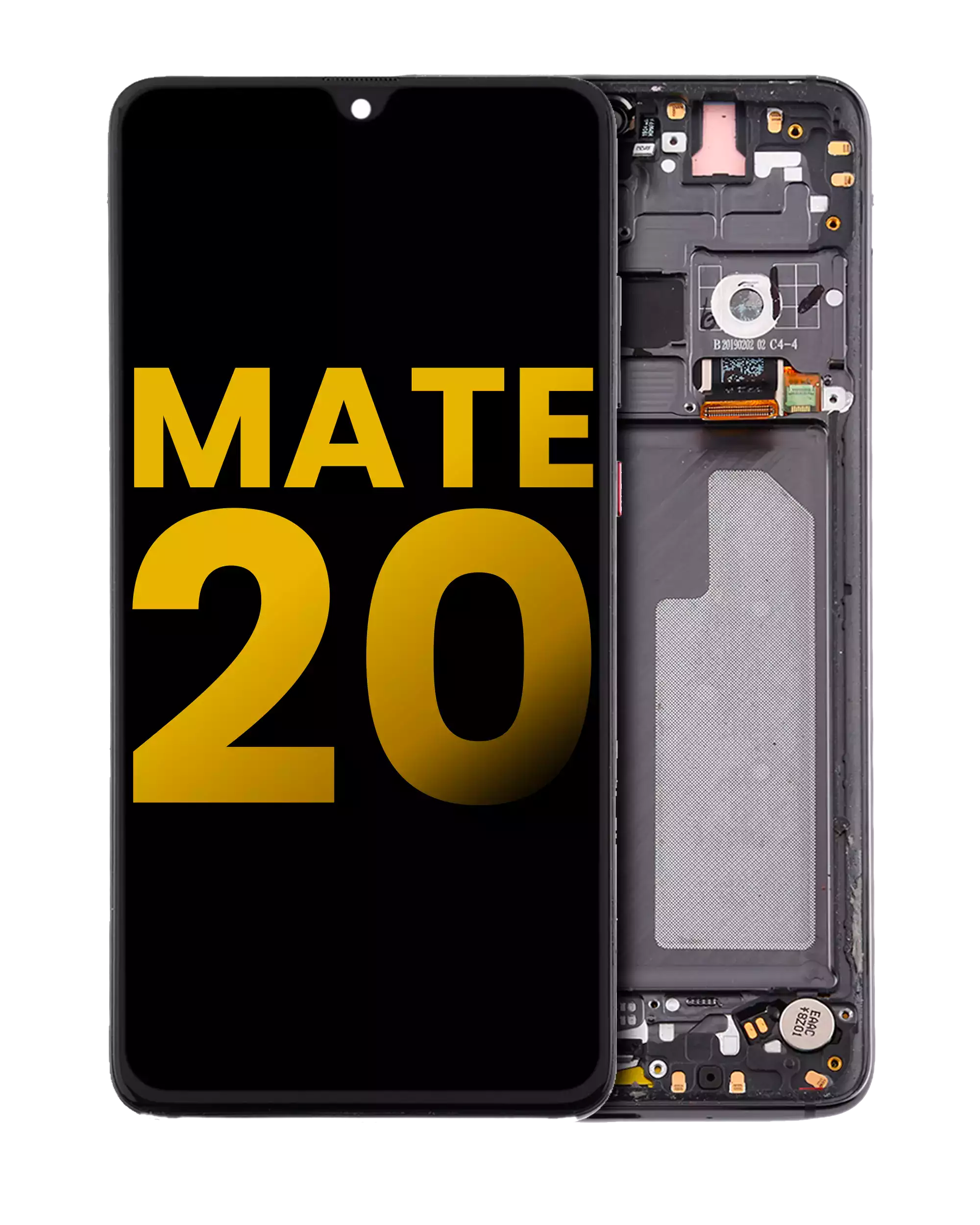 LCD-Display mit Rahmen für Huawei Mate 20 (Refurbished) (Twilight Black)