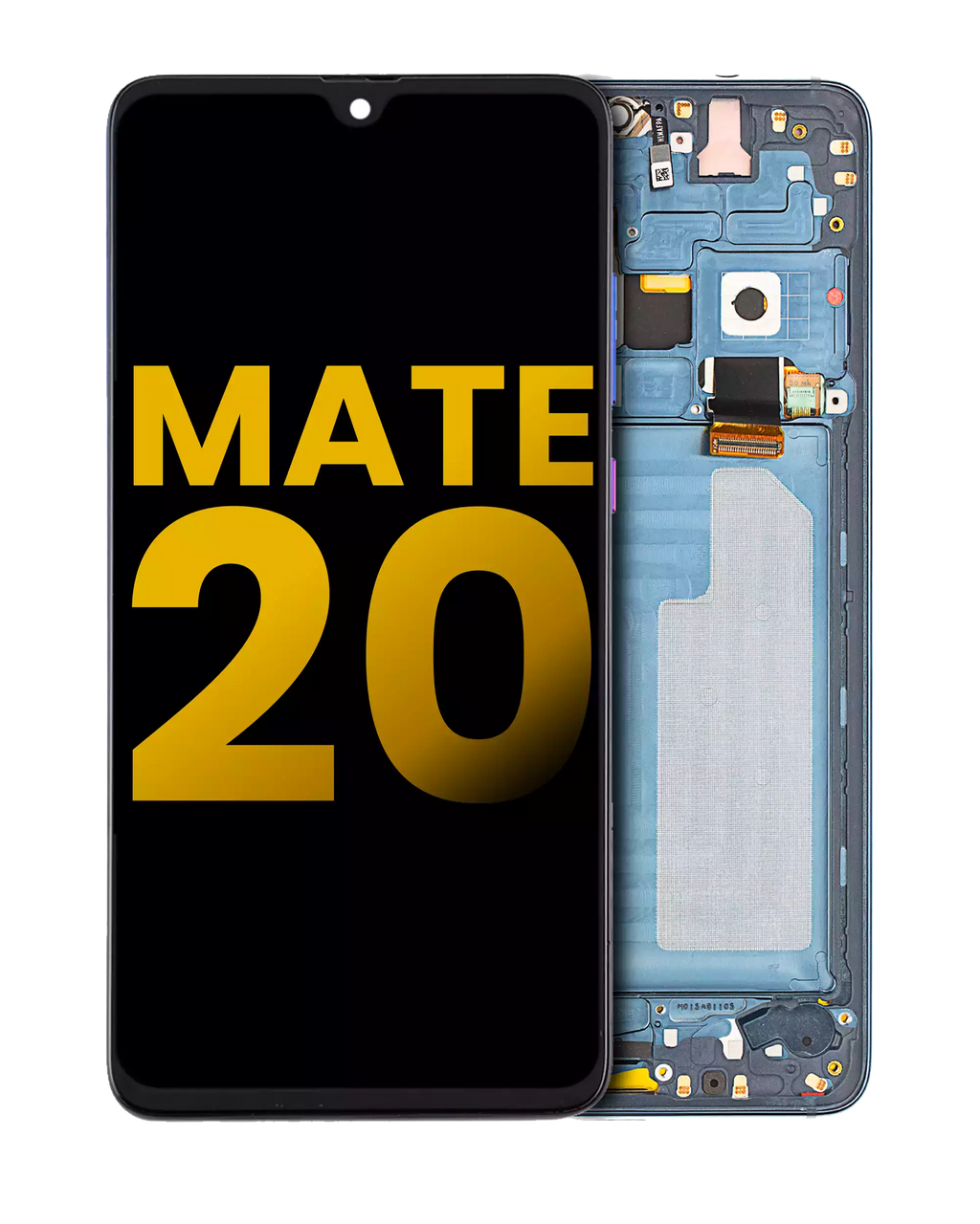 LCD-Display mit Rahmen für Huawei Mate 20 (Refurbished) (Midnight Blau)